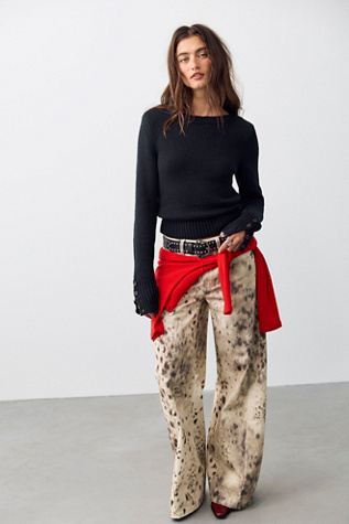 We The Free Alter Ego Wide-Leg Printed Jeans