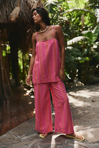 Sightseer Linen Striped Pant Set
