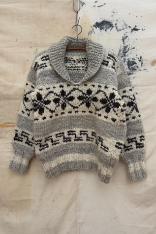 GOOD DAYS 1970s Hand Knit Cowichan Sweater