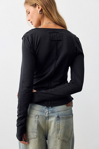 Женский топ We The Free Siren Long Sleeve Top, цвет: Чёрный — фото 2