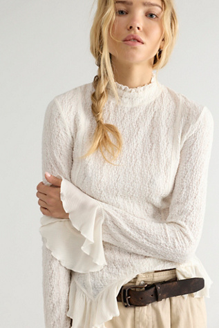 Женская блузка Free People Hope Long Sleeve, цвет: Sugar Swizzle — фото 1