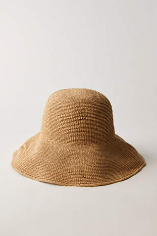 Sunny Day Beach Hat by Free People in Tan