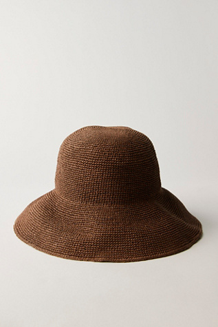 Sunny Day Beach Hat at Free People in Chocolate