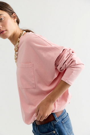 Женский топ Free People We The Free Epic Long Sleeve Top, цвет: Персиковый — фото 1