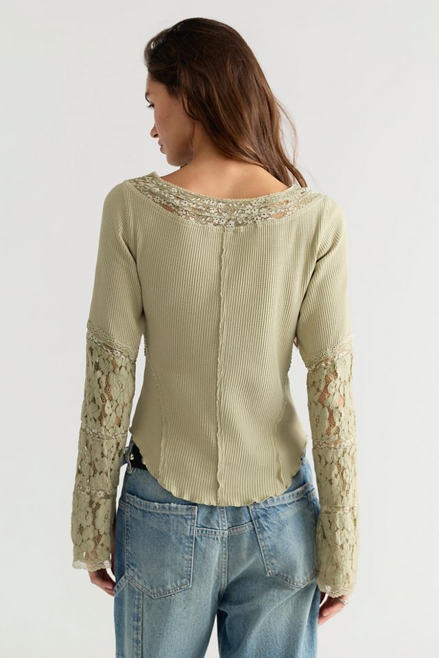 Amber Lace Cuff Long Sleeve Top #1