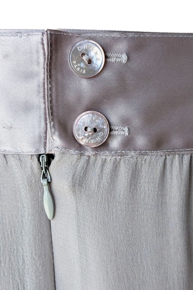 Chanel Grey Silk Chiffon Ruffled Skirt Selected by The Curatorial Dept. #2
