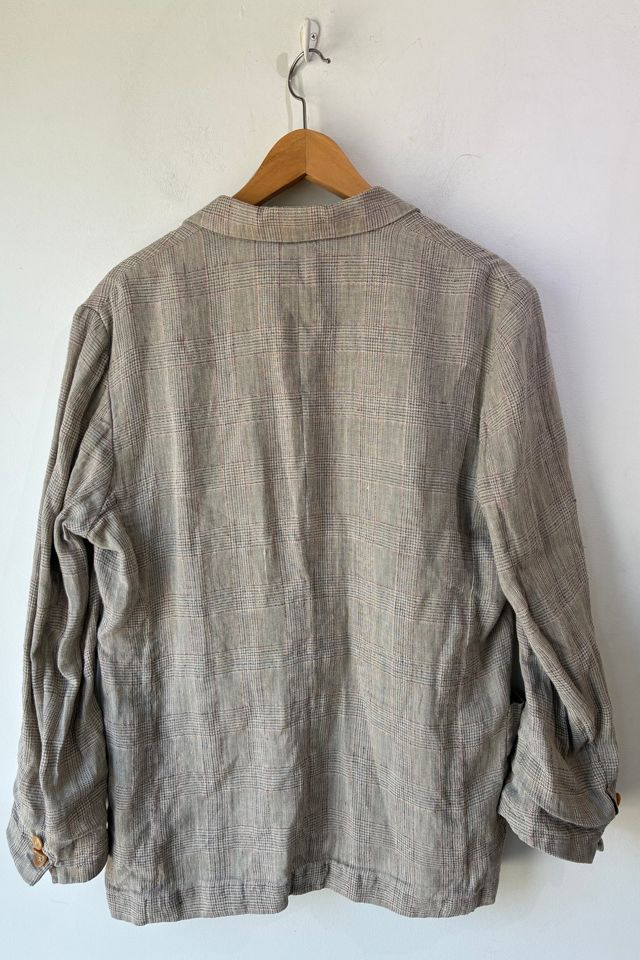 Matsuda Grey Plaid Linen Blazer Selected by The Curatorial Dept. #2