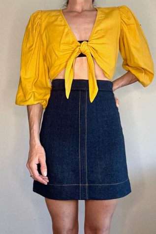 Marigold Cotton Tie Cover-up Top Selected by Picky Jane