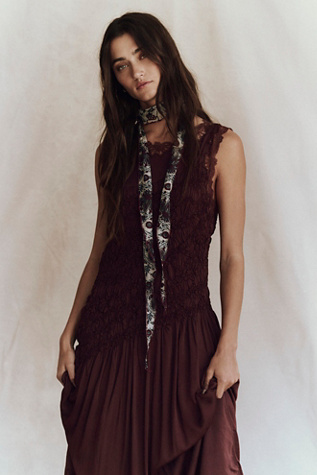 Женское платье Free People Anora Midi, цвет: Шоколадный — фото 2