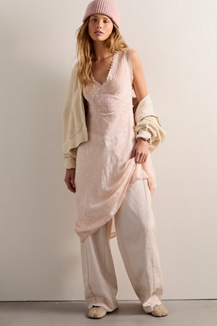Me With You Satin Midi Slip Dress by Free People
