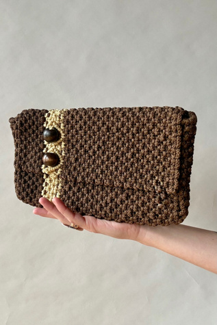 70's Macrame Clutch Selected by Wax Plant