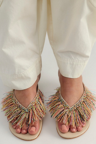 Funhaus Fringe Heels by Vicenza at Free People in Tan, Size: US 8