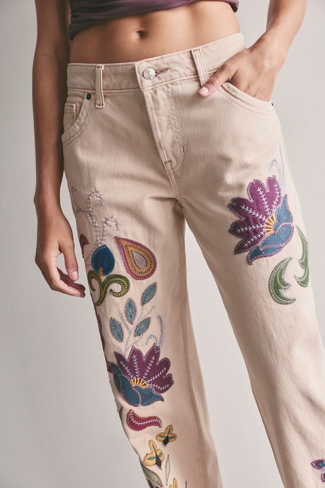 We The Free Tennessee Low-Rise Boyfriend Embroidered Jeans #3