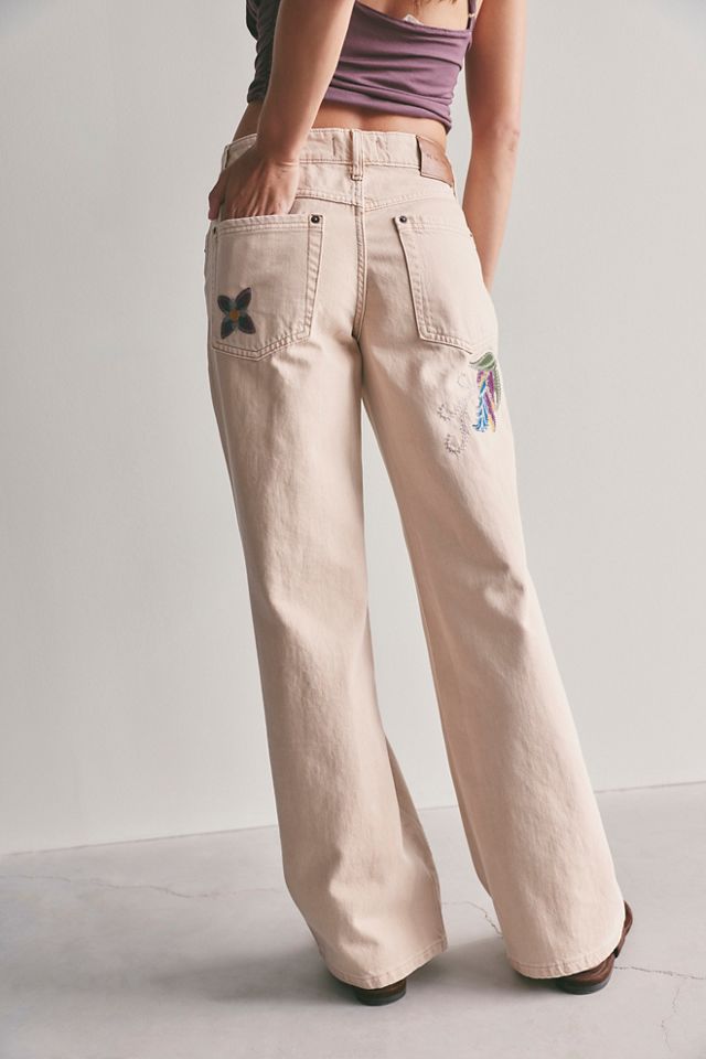 We The Free Tennessee Low-Rise Boyfriend Embroidered Jeans #2