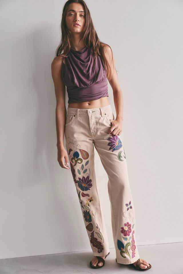 We The Free Tennessee Low-Rise Boyfriend Embroidered Jeans #5
