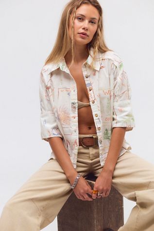 We The Free Seaside Printed Top