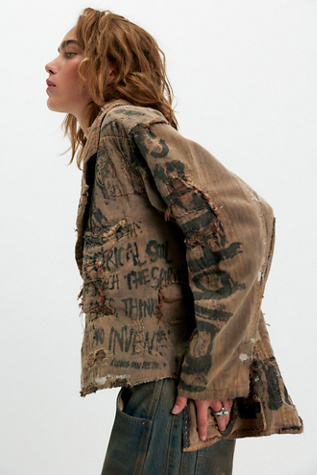 Veste Matelassée Free People Femme – Beige, Taille M – Style Bohème Steampunk