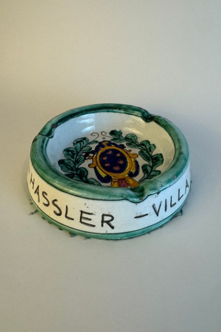 Vintage Hand-Painted European Ceramic Ashtray selected by Stagecoach Home Design LLC