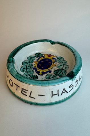 Vintage Hand-Painted European Ceramic Ashtray selected by Stagecoach Home Design LLC