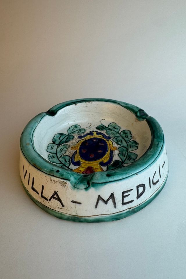 Vintage Hand-Painted European Ceramic Ashtray selected by Stagecoach Home Design LLC #1