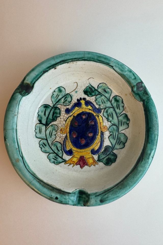 Vintage Hand-Painted European Ceramic Ashtray selected by Stagecoach Home Design LLC #2