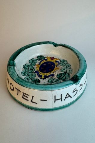 Vintage Hand-Painted European Ceramic Ashtray selected by Stagecoach Home Design LLC