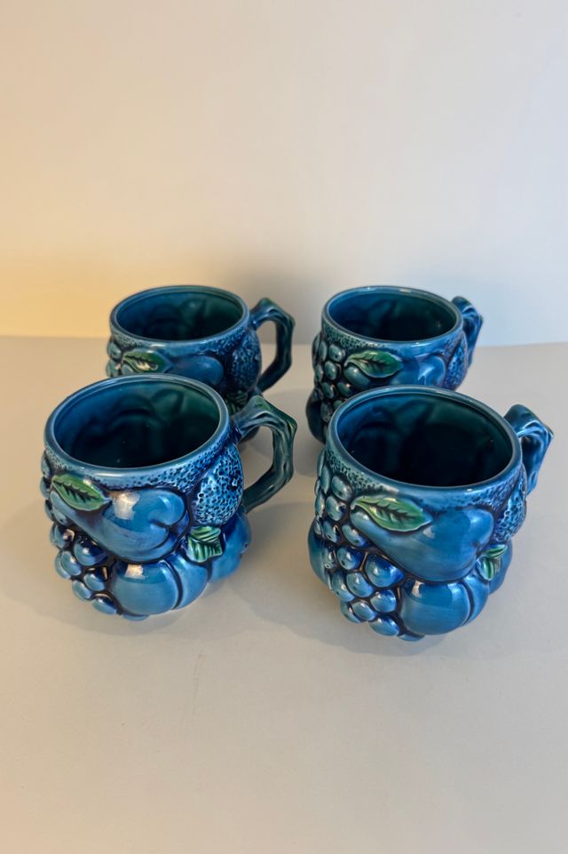 Vintage Inarco "Mood Indigo" Mugs Set of (4) selected by Stagecoach Home Design LLC #1
