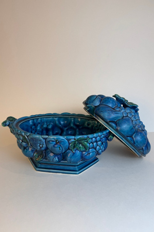 Vintage Inarco "Mood Indigo" Serving Bowl selected by Stagecoach Home Design LLC