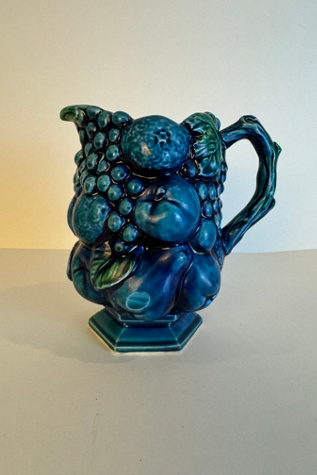 Vintage Inarco "Mood Indigo" Ceramic Pitcher selected by Stagecoach Home Design LLC