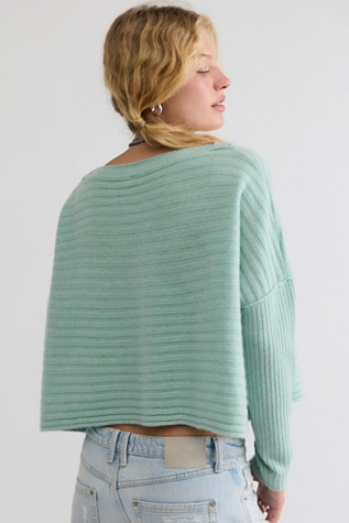 Женский свитер Free People Spencer Cashmere Pullover, цвет: Зелёный — фото 2