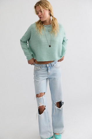 Женский свитер Free People Spencer Cashmere Pullover, цвет: Зелёный — фото 3