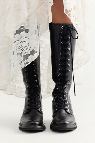 Женские ботинки Frye Phoebe Lace-Up Tall, цвет: Чёрный — фото 2