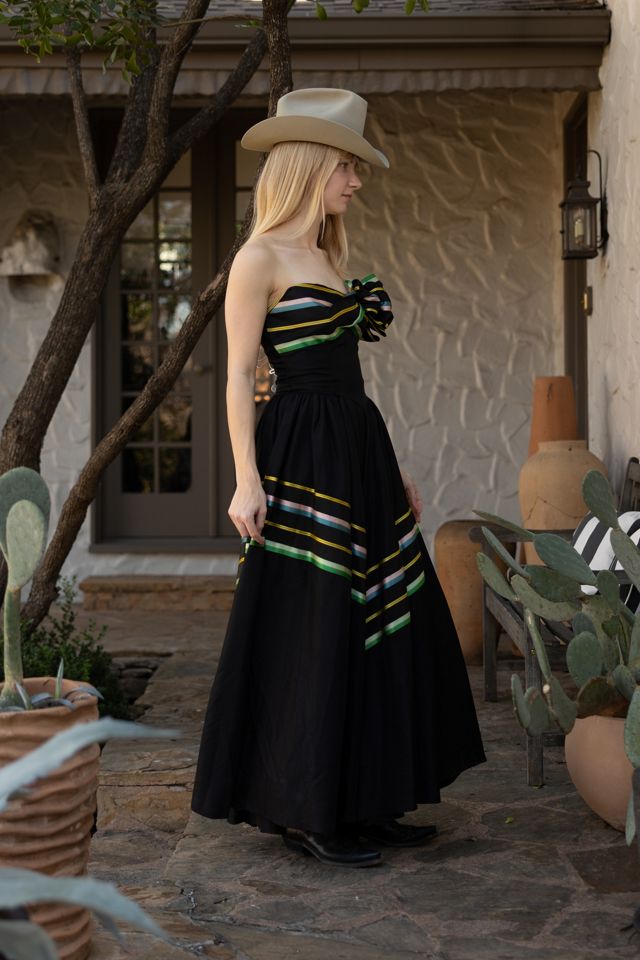 black quince dresses with sleeves Black Sparkly Ball Gown Dress With 3D Flowers main image 0