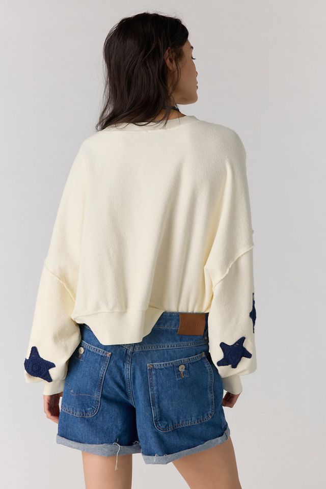 Tricia Fix Crochet Star Sweatshirt #1
