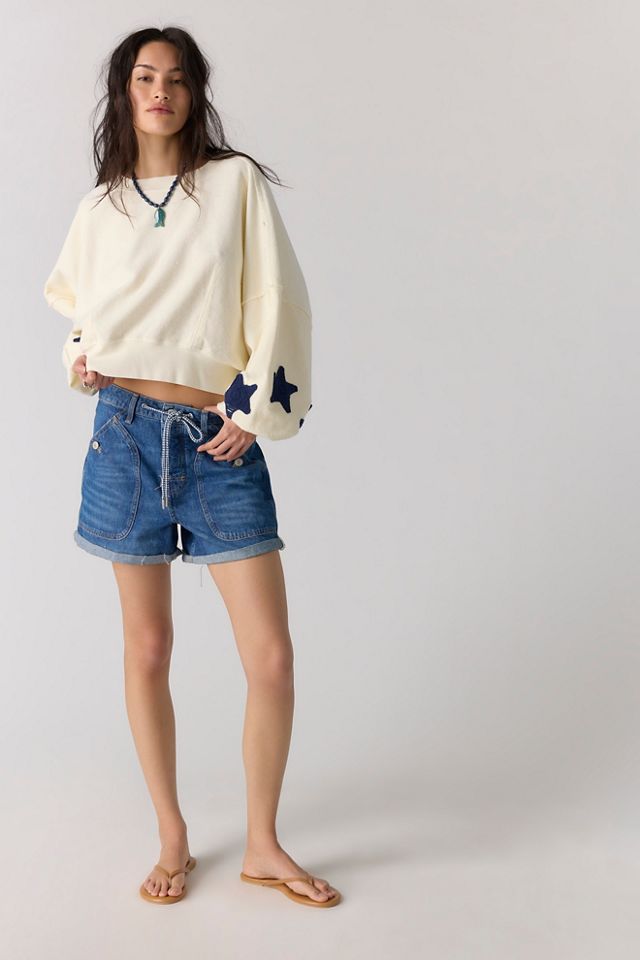 Tricia Fix Crochet Star Sweatshirt | Free People