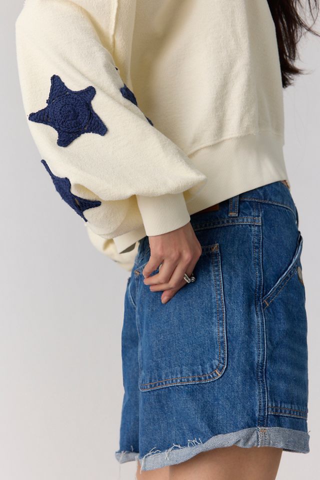 Tricia Fix Crochet Star Sweatshirt | Free People