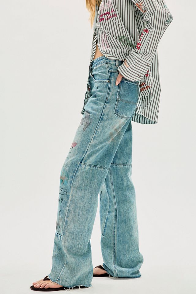 Found Hand Art Jeans #2