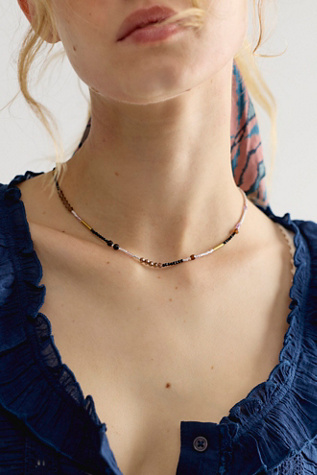 Muse Semi-Precious Short Beaded Layering Necklace