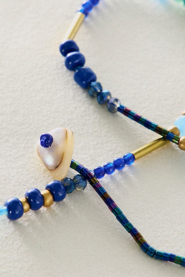 Collier superposable court à perles semi-précieuses Muse #2