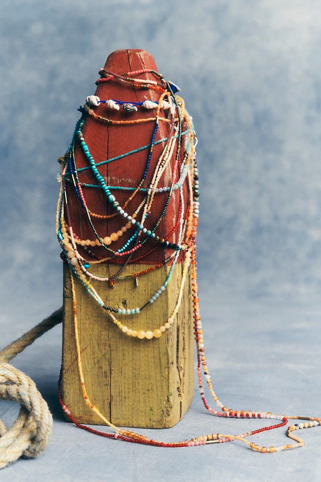 Muse Semi-Precious Short Beaded Layering Necklace #4