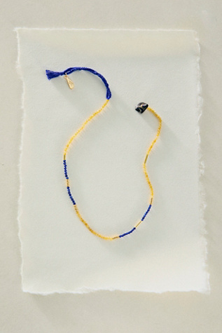 Collier superposable court à perles semi-précieuses Muse