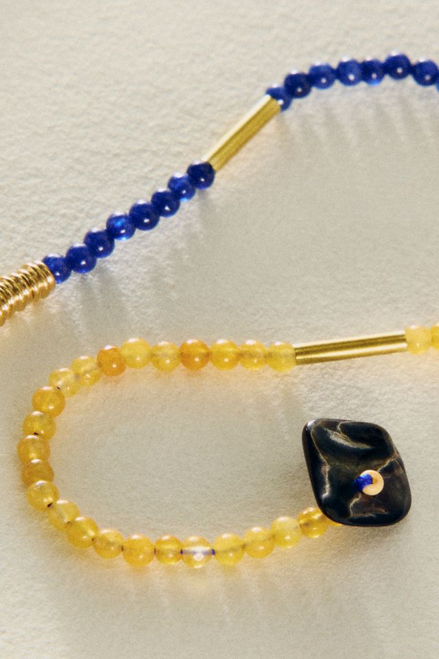 Muse Semi-Precious Short Beaded Layering Necklace #3