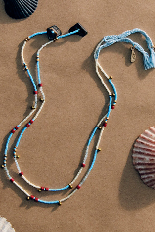 Muse Semi-Precious Short Beaded Necklace at Free People in Spring Sky