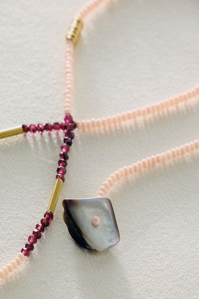 Muse Semi-Precious Short Beaded Layering Necklace #2