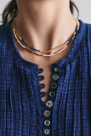 Muse Semi-Precious Short Beaded Layering Necklace