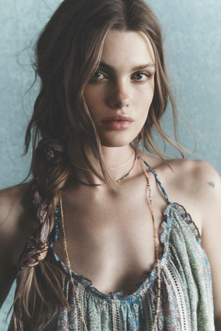 Collier superposable court à perles semi-précieuses Muse