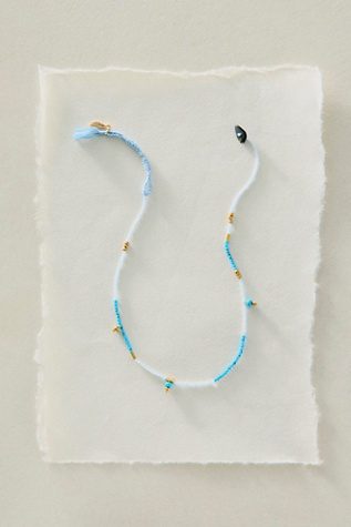 Muse Semi-Precious Short Beaded Necklace at Free People in Ocean Spray