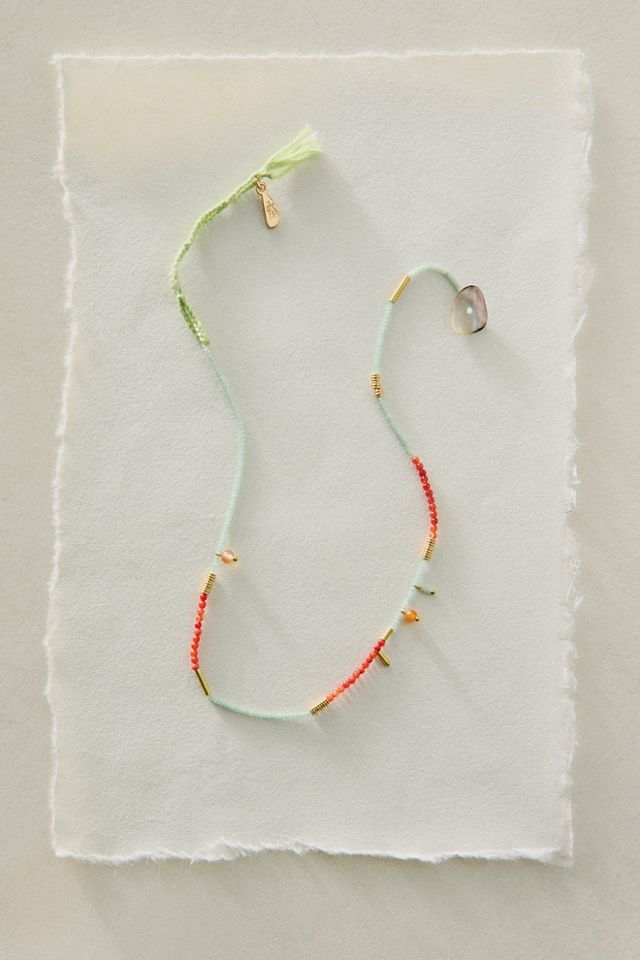 Collier superposable court à perles semi-précieuses Muse #2