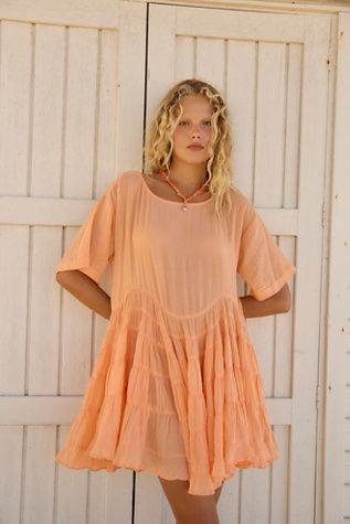 Chrissa Tunic by free-est at Free People in Orange, Size: XS