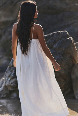 Женское платье free-est Marisol Textured Cotton Maxi, цвет: Слоновая кость — фото 3